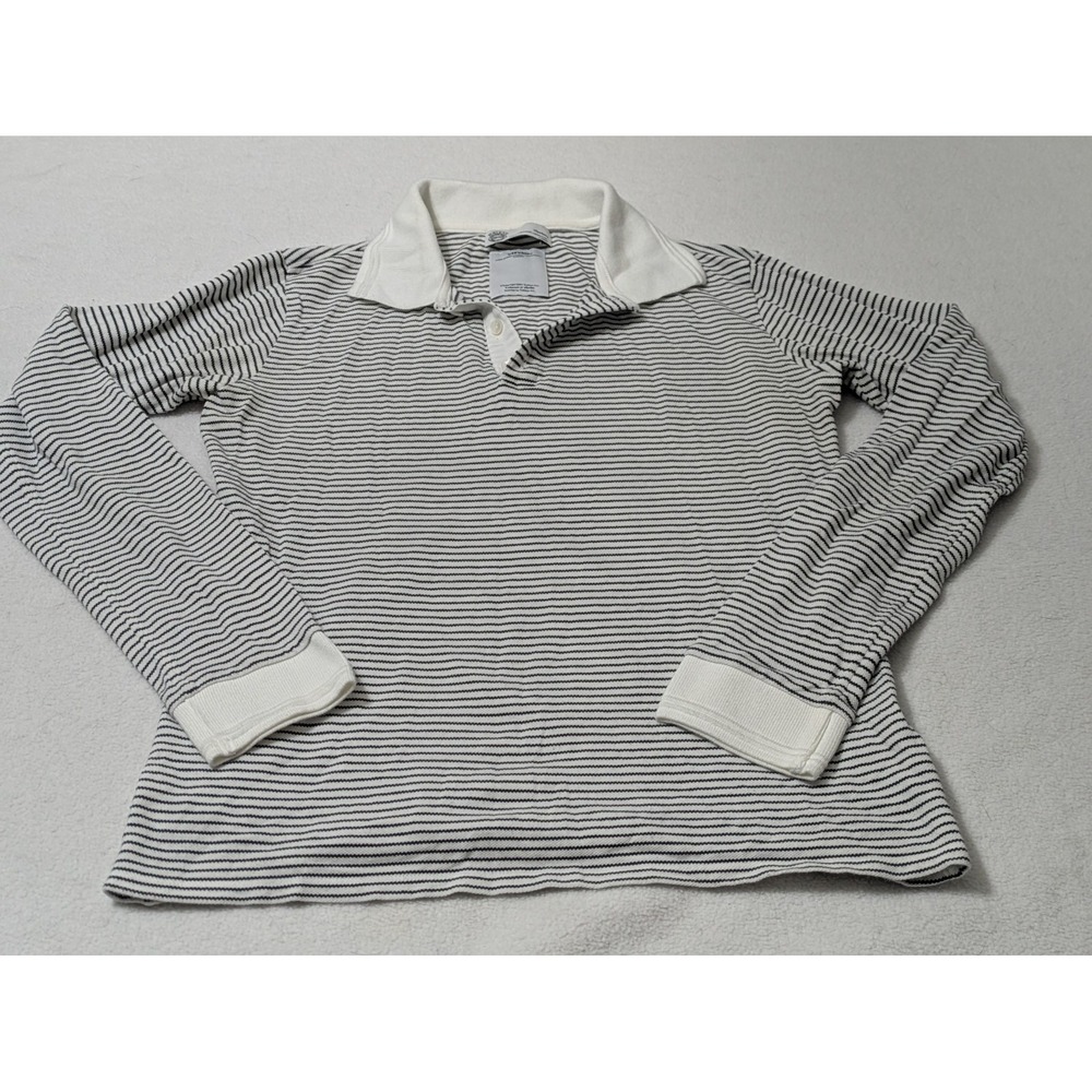 Visvim Polo Black White Stripe Small Long Sleeve Japan Sz Small Cubism Display